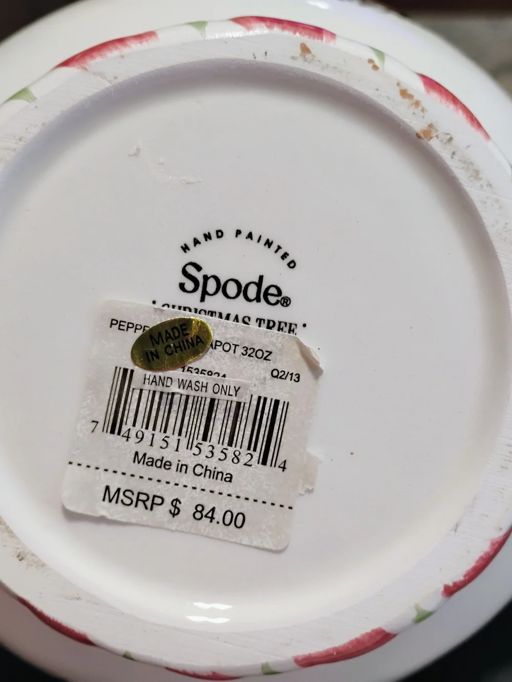 Spode festive teapot